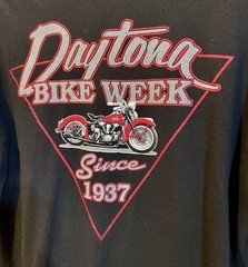 Vintage BROKEN SPOKE SALOON Single Stitch Bike Week motorcycle L Daytona 90s GUC