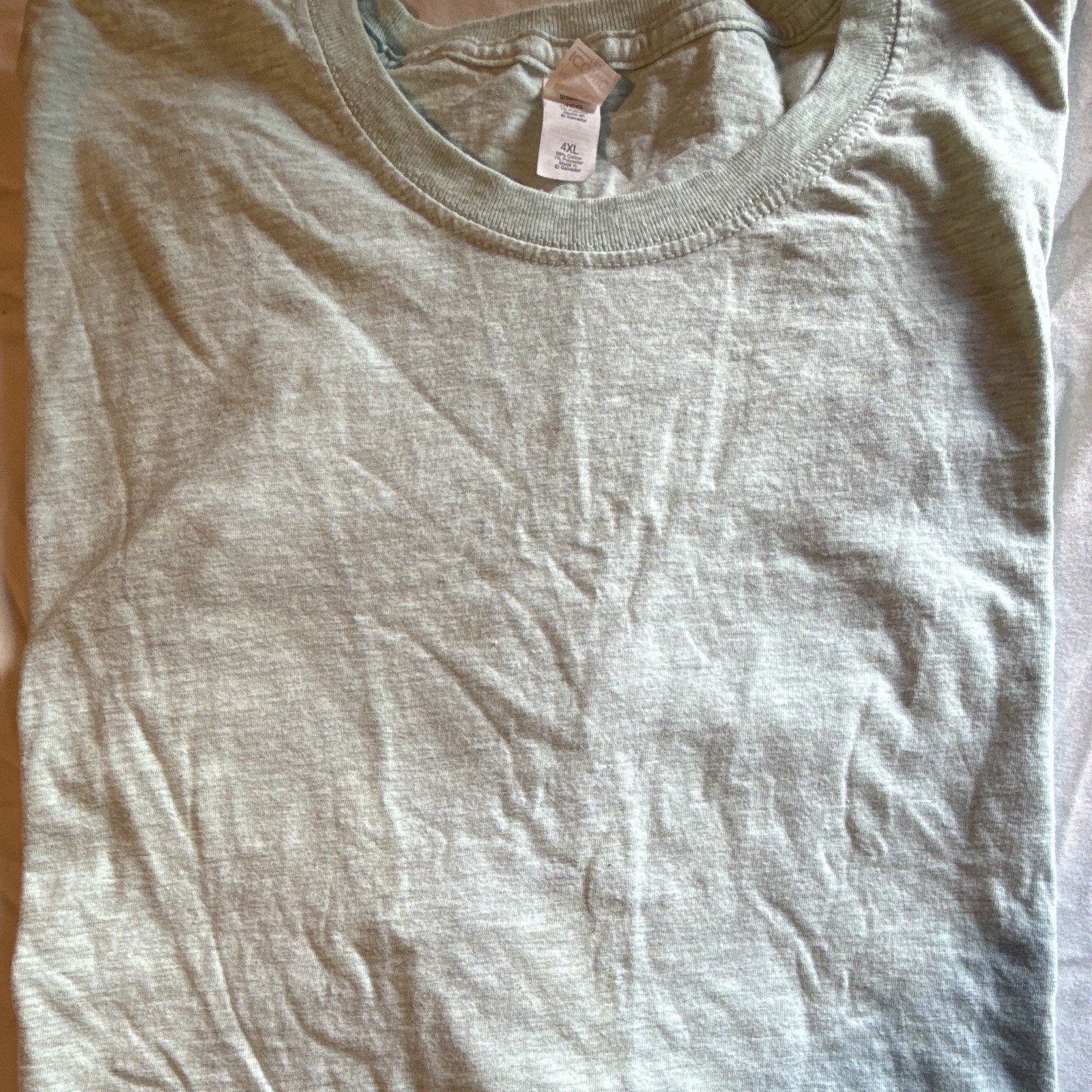 Mossimo Mens 4XL Big & Tall Gray Cotton Crew Neck Knit T-Shirt Logo gallery
