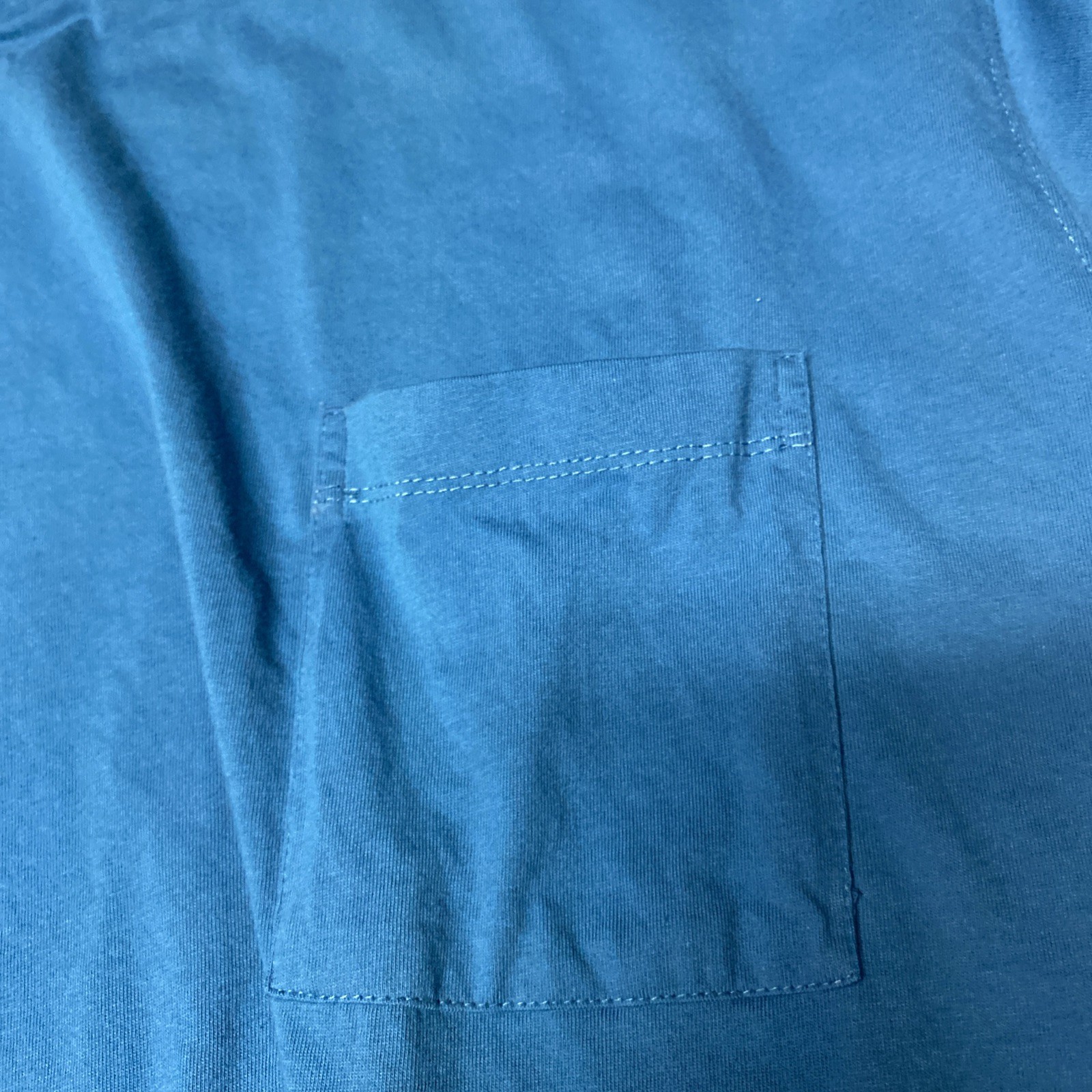 S/2 ST JOHNS BAY T- SHIRT MENS 3XLT Big & Tall Lt. Blue & Blue Pocket Cotton L-1 gallery