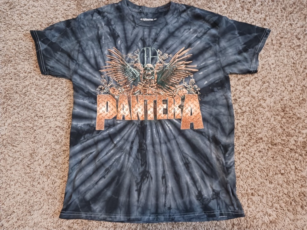 Pantera Cowboys From Hell World Tour T-Shirt Size Large 2023 Gray Tie Dye