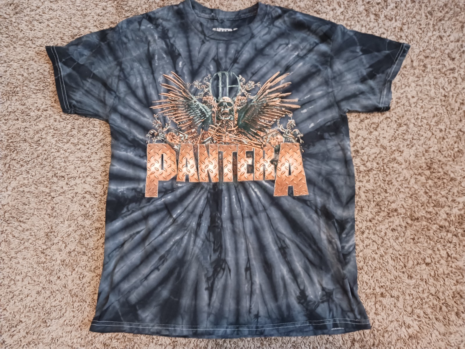 Pantera Cowboys From Hell World Tour T-Shirt Size Large 2023 Gray Tie Dye