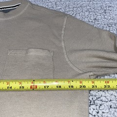 Member’s Mark Henley Sz Medium Tan Heather Waffle Knit Cabincore Gorpcore