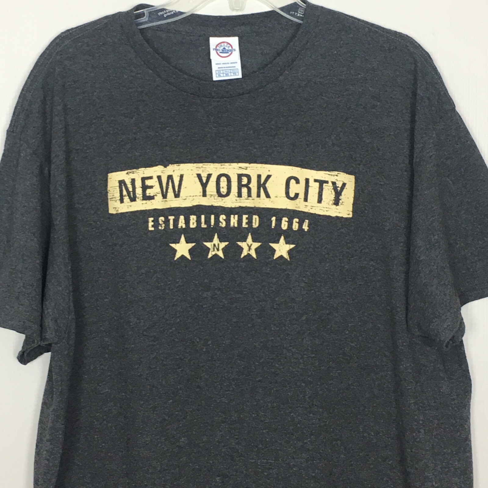 Delta Pro Weight Graphic T-Shirt Mens XL New York City Gray Crew Neck gallery