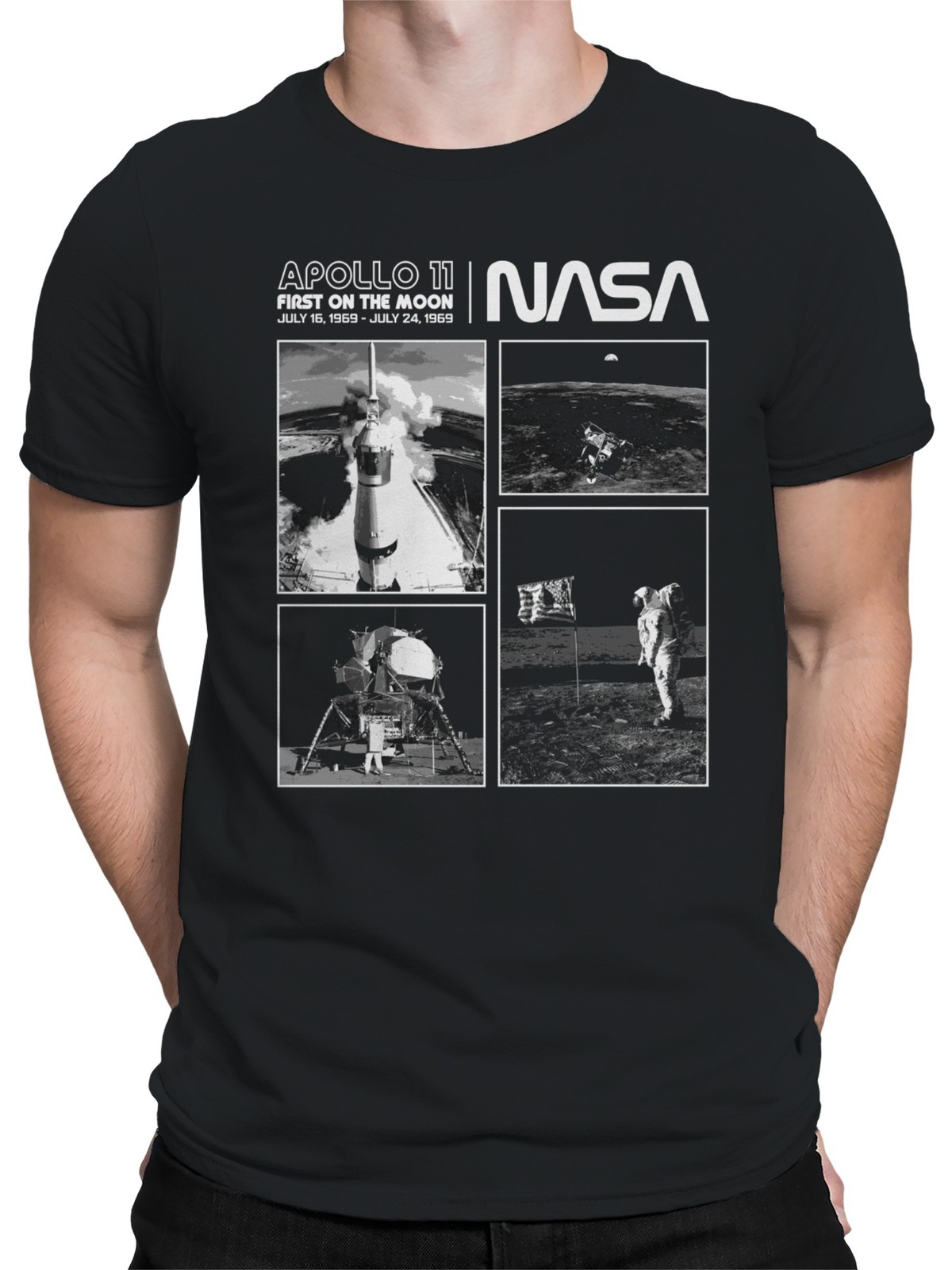 Officially Licensed Nasa Apollo 11 First Moon Landing Tribute Men's T-shirt gallery