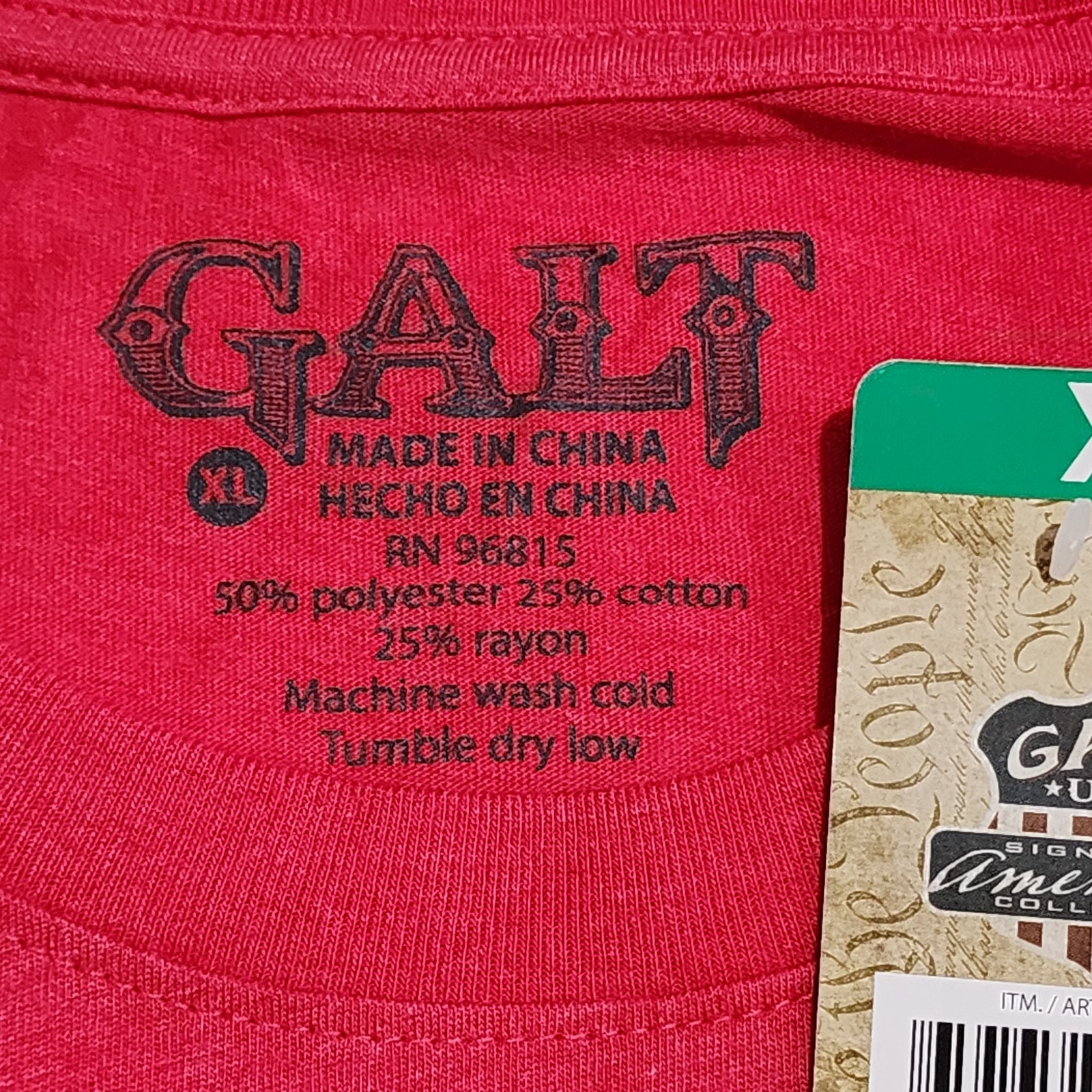 GALT USA Men's XL Red Eagle Graphic T-Shirt Patriotic American Freedom Cotton gallery