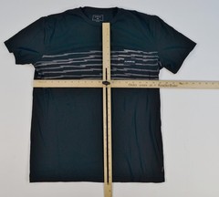 Quiksilver Black White Striped Zig Zag Lightning Bolt Medium Pocket T Shirt