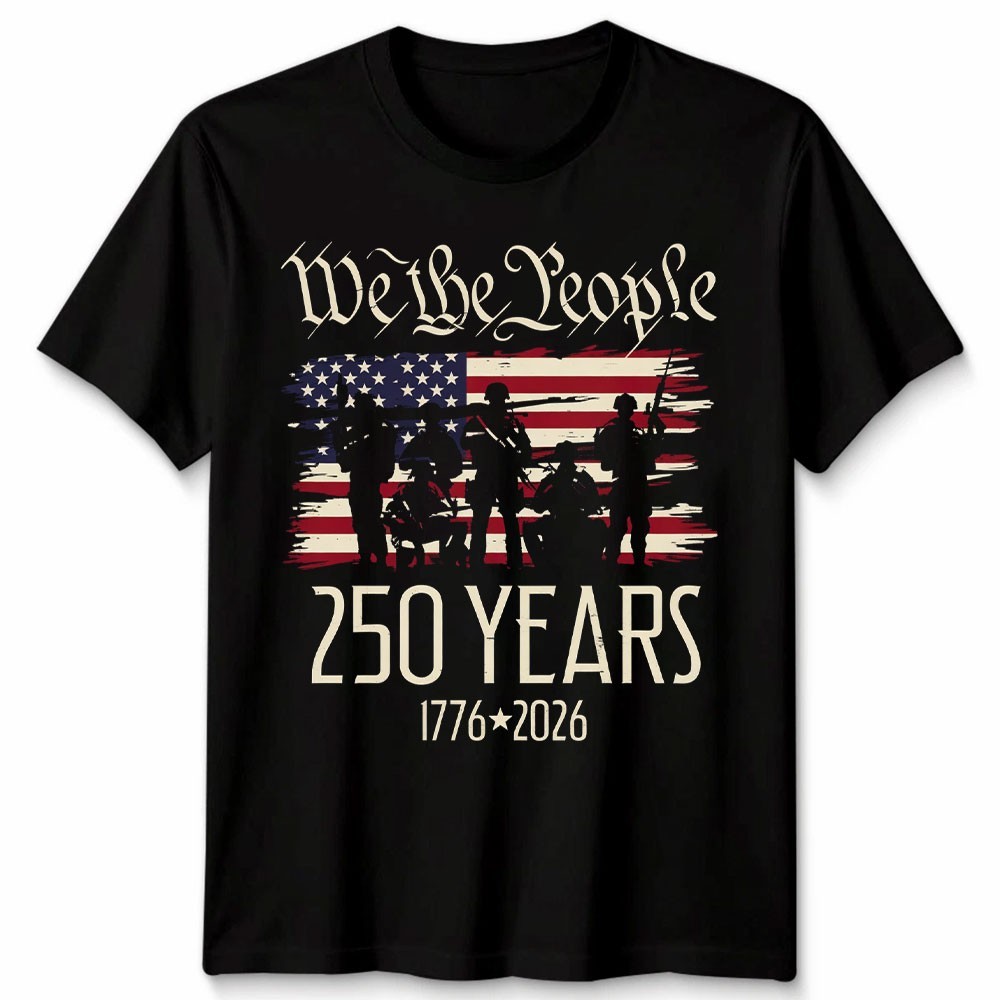 250 Years US Flag 250th Anniversary American Birthday USA T-Shirt Black S-2XL gallery