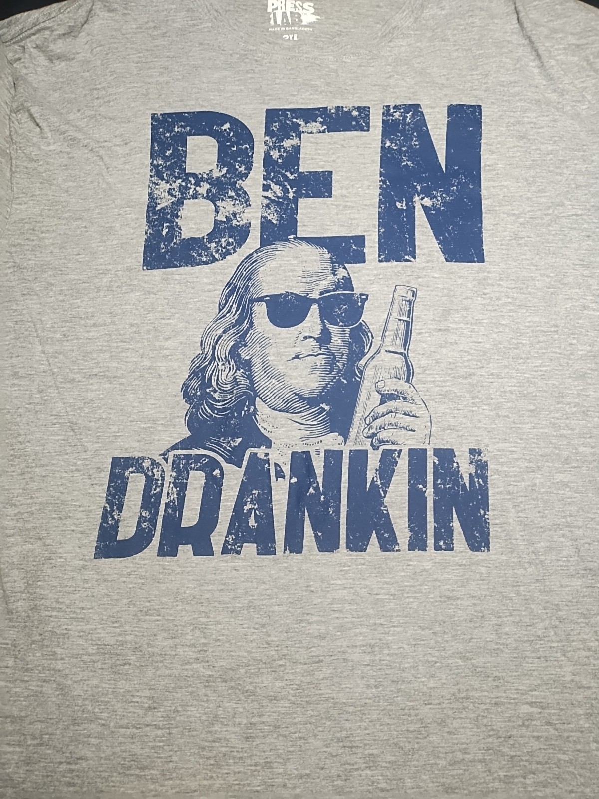 Ben Drankin’ Benjamin Franklin Graphic T-Shirt Beer Patriotic USA Tee 2XL gallery