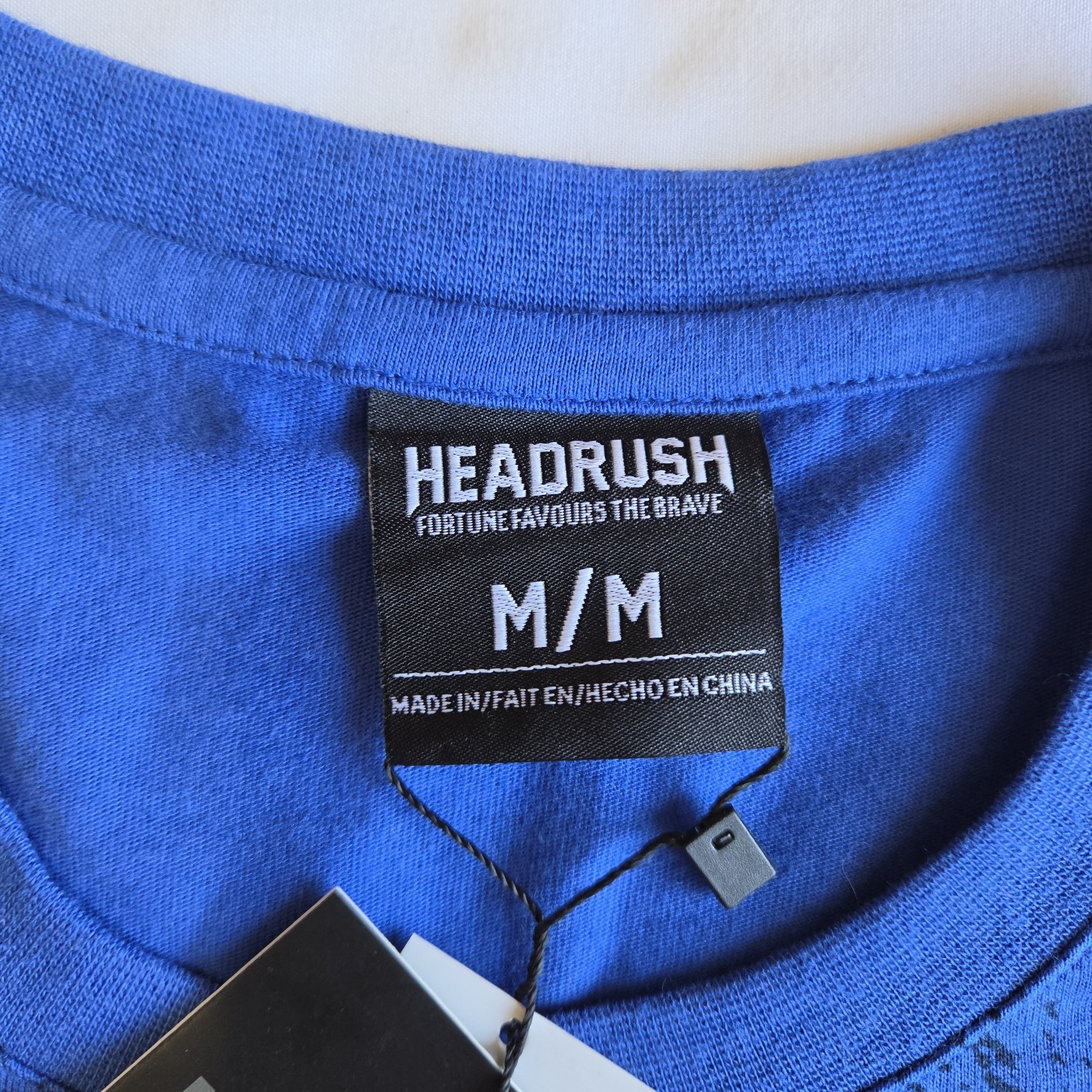 Headrush Notorious Fear None MMA Y2K Blue M Double-sided Graphic T-Shirt Tee NWT gallery