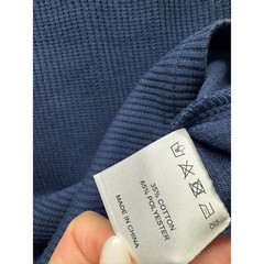 Tailored Athlete Textured Colour Blocked T-Shirt Mens S Blue White Ribbed Trim