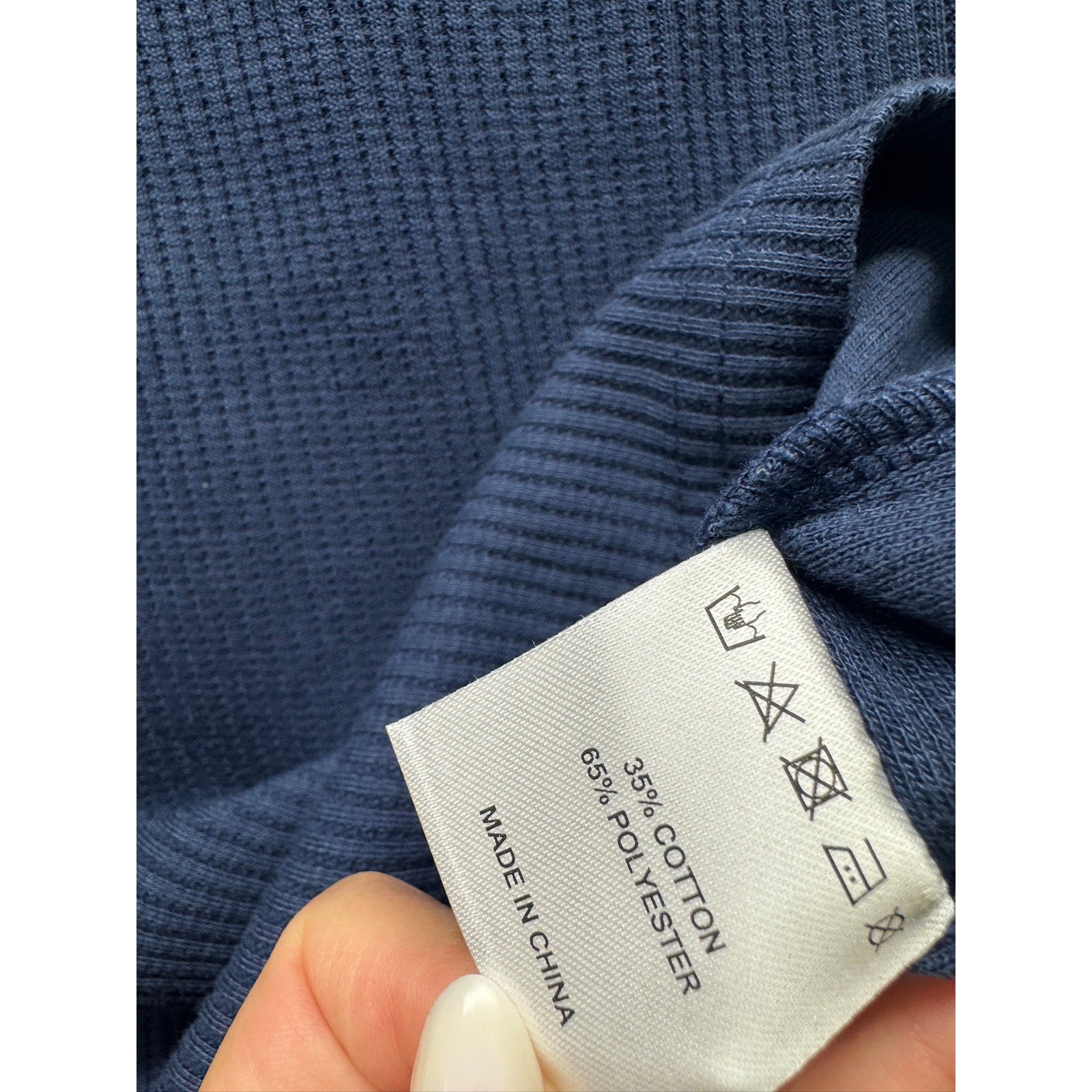 Tailored Athlete Textured Colour Blocked T-Shirt Mens S Blue White Ribbed Trim gallery