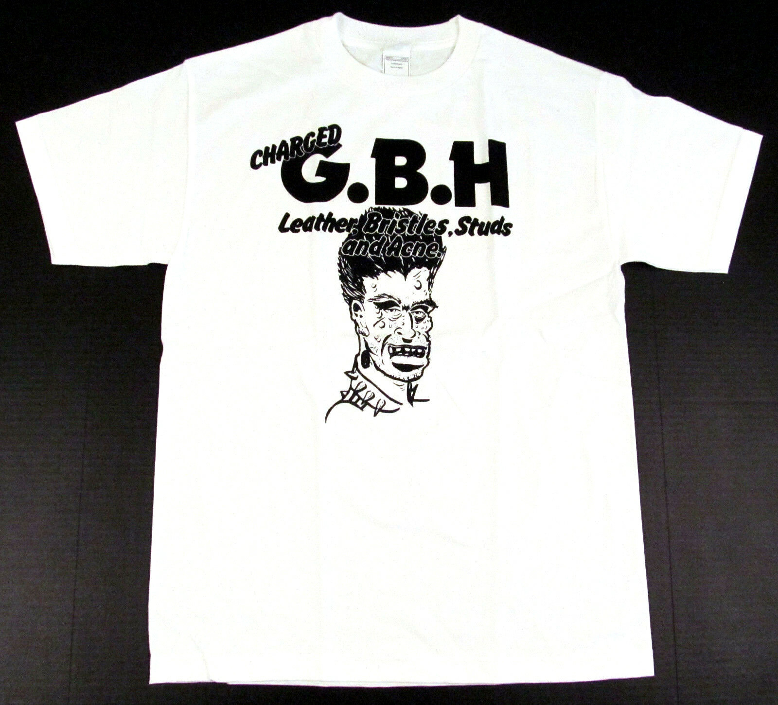 CHARGED GBH T-shirt G.B.H. Studs Punk Rock Tee Adult S,M,L,XL White New gallery