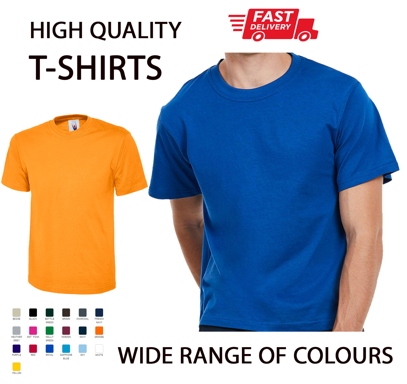 PLAIN NO TEXT Casual T-SHIRTS Classic Unisex Gym Uniform Party WorkWear Summer gallery