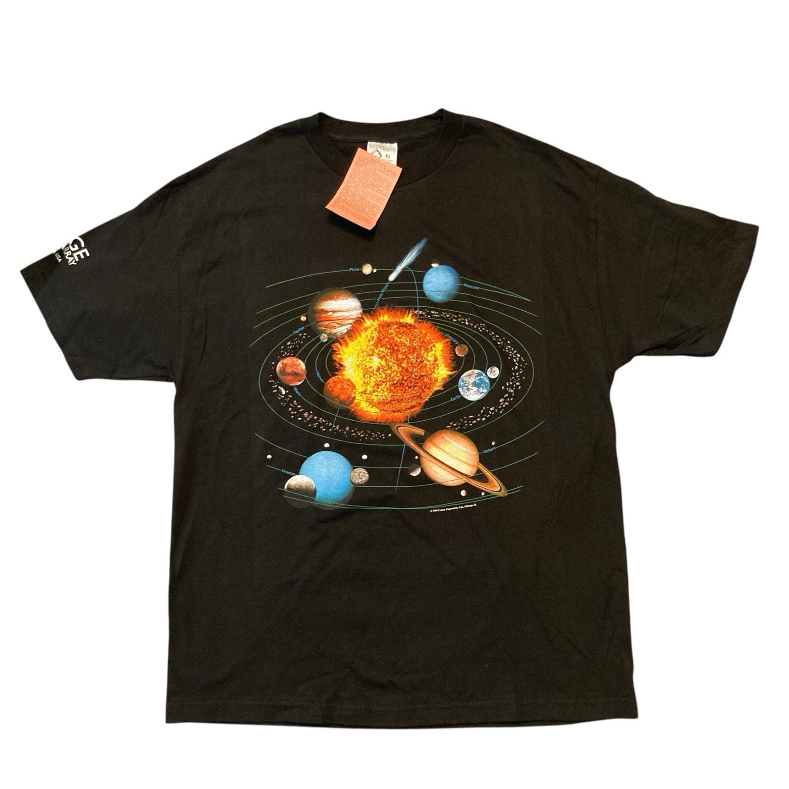 Vintage Solar System Sun Planets Very Large Array Black T-shirt XL NWT 1998 90s gallery