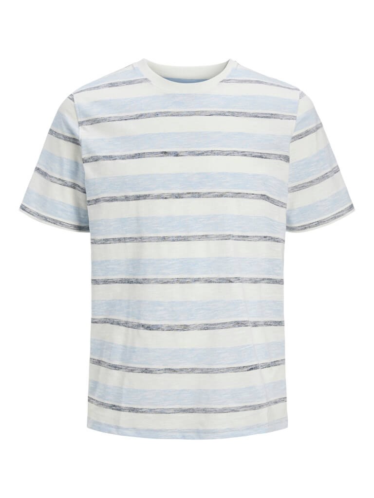 Jack & Jones JJBIRK Crew Neck 100% Cotton T-Shirt – Cloud Dancer