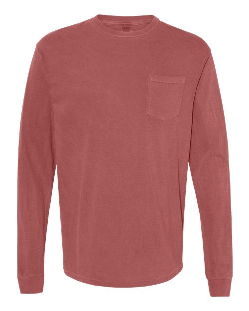 Comfort Colors 4410 Unisex Garment-Dyed Heavyweight Long Sleeve Pocket T-Shirt gallery