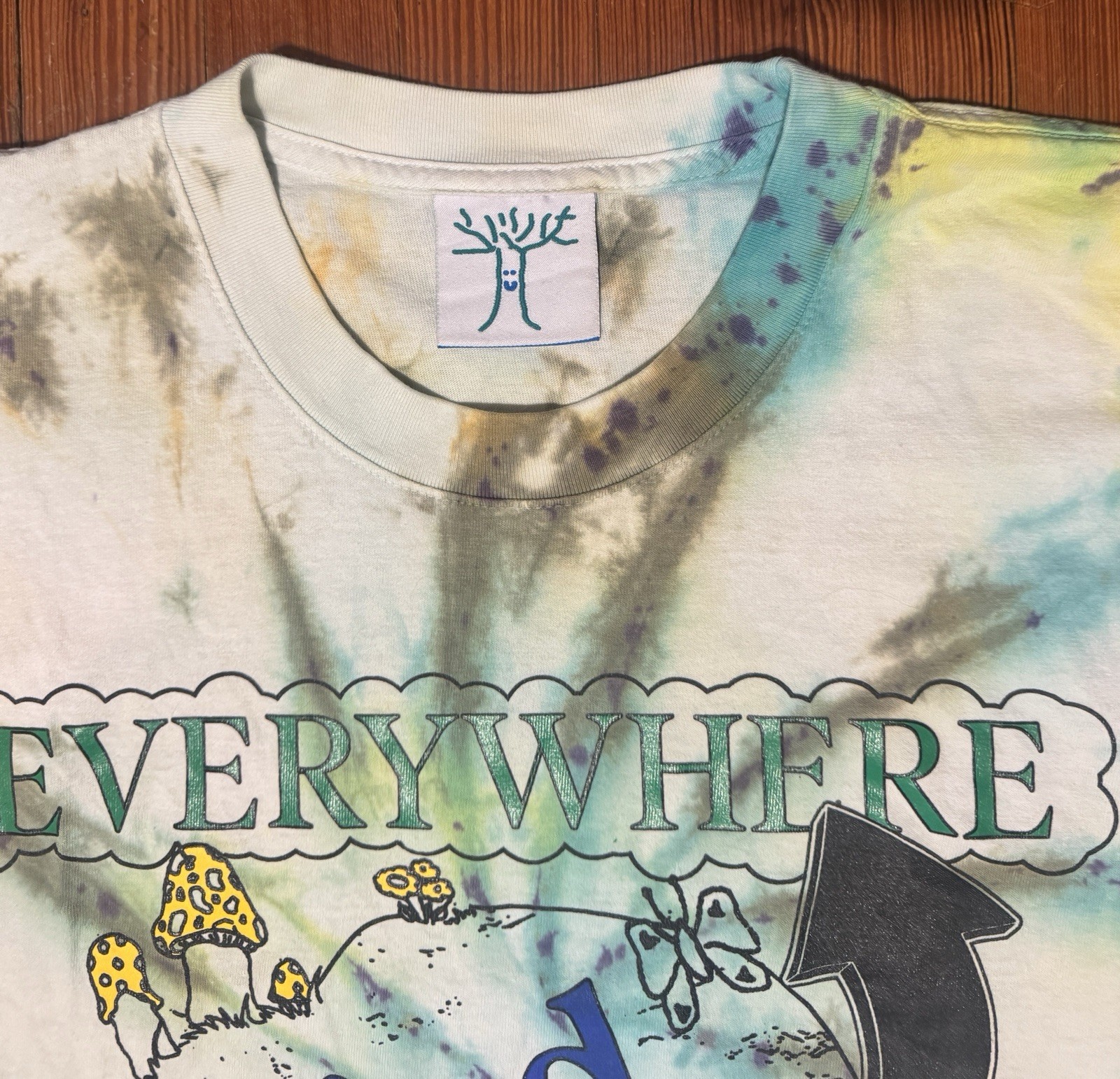 Online Ceramics Tie Dye Find Heaven Everywhere Frog T Shirt XXL OOP Authentic gallery