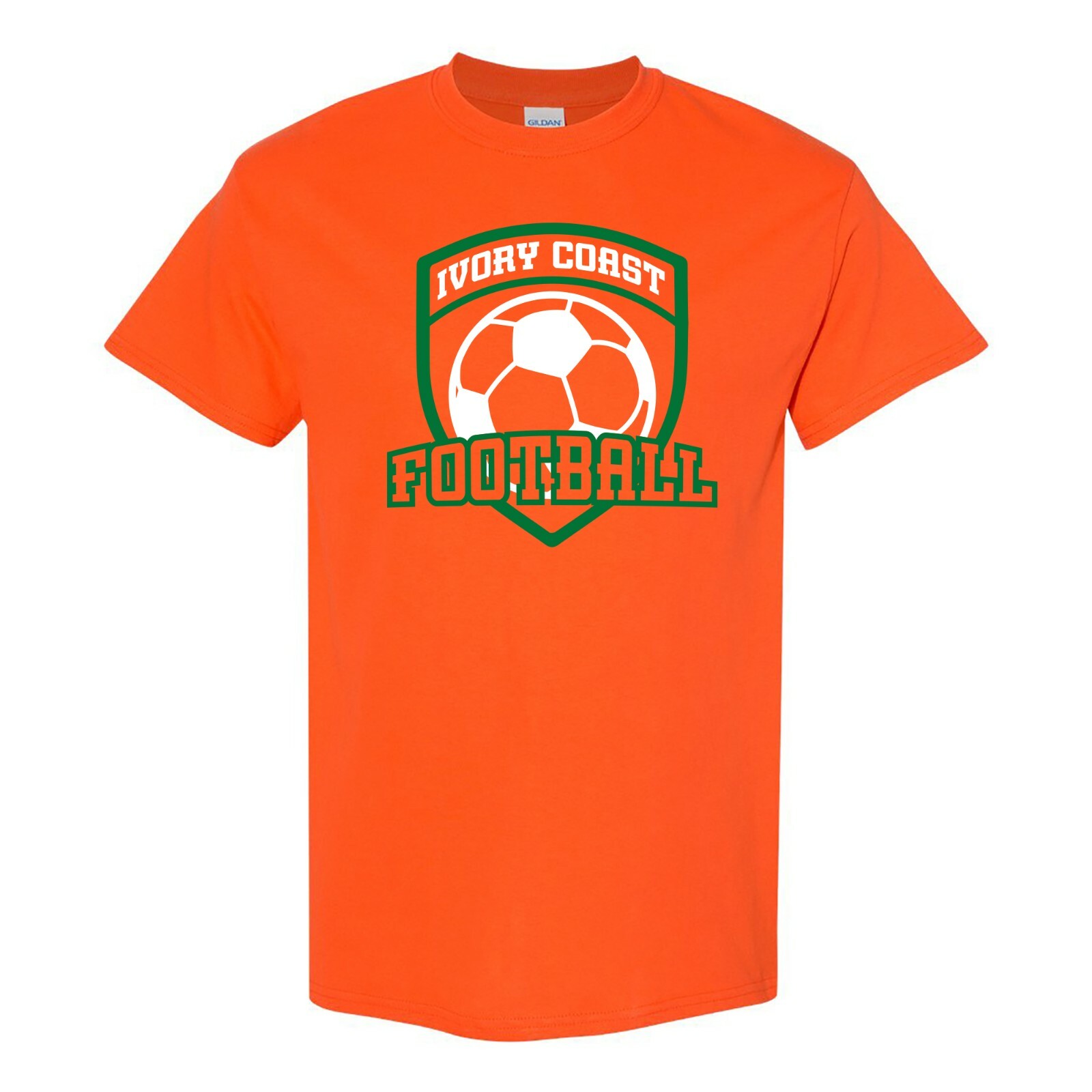 Ivory Coast Football – Soccer Sports Competition T Shirt – Orange