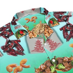 Chinese Take Out – Lightweight Button Up Casual Fun Dress Shirt