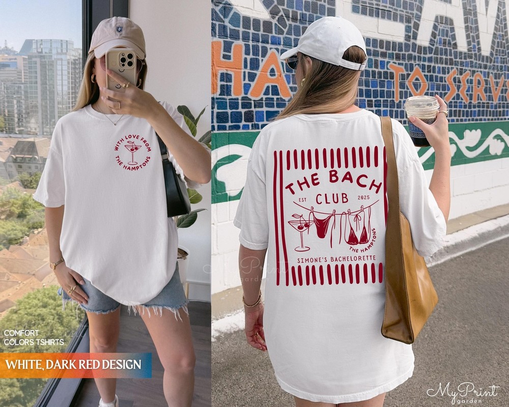 Custom Beach Bachelorette Comfort Colors Shirts Bikinies And Martinis