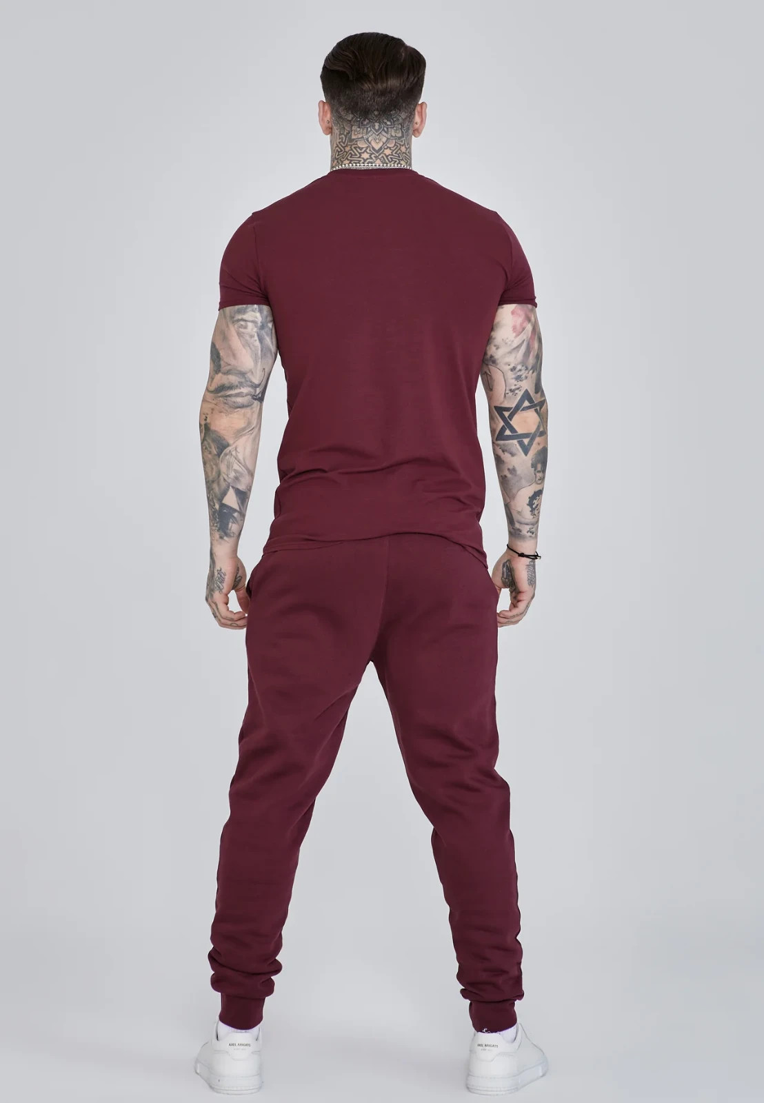 SikSilk Men's Burgundy Essentials T-Shirt Small gallery