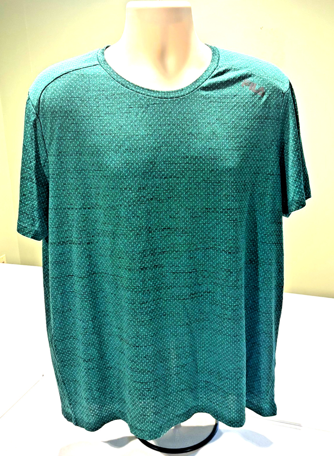 FILA Sport Men's Dark Green Print Short-Sleeved T-Shirt Size XL gallery