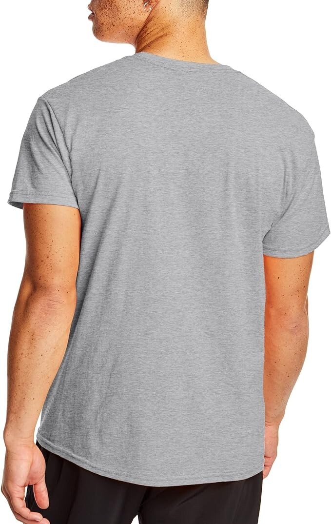 Hanes T-Shirt 2-Pack Men's X-Temp Crewneck Short-Sleeve Wicking light steel gallery