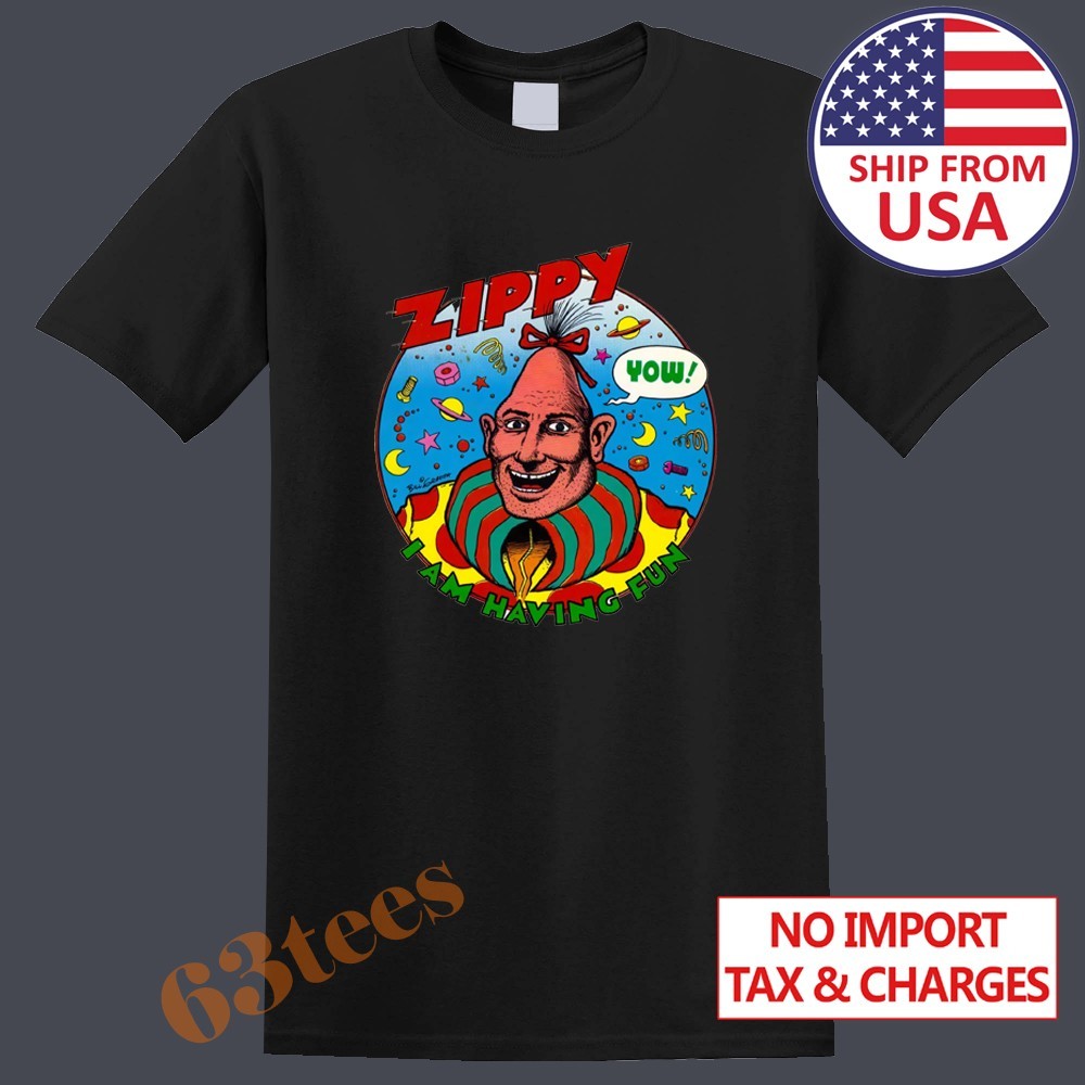 Zippy The Pinhead Movie Men’s Black Size S to 3XL