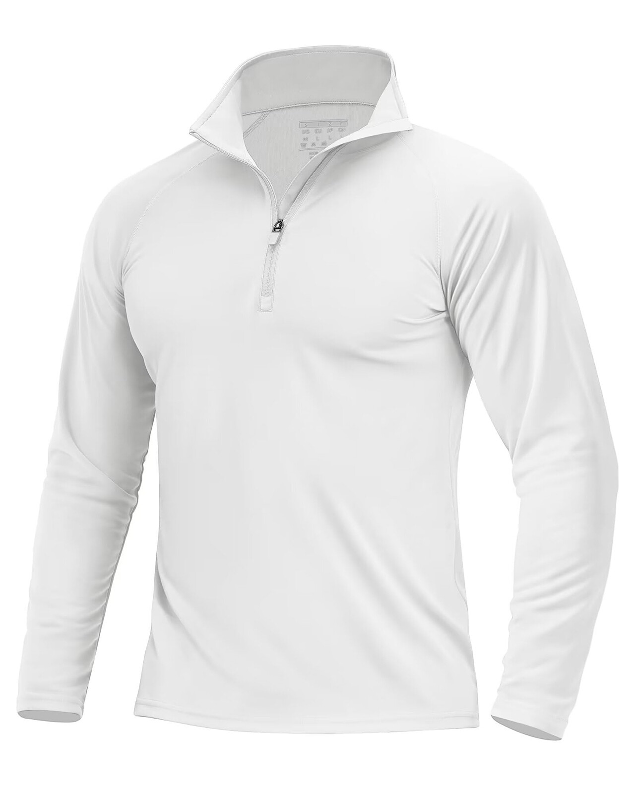 UPF 50+ Mens Long Sleeve T-Shirt 1/4 Zip Sun Shirt Quick Dry Fishing Hiking Tops gallery