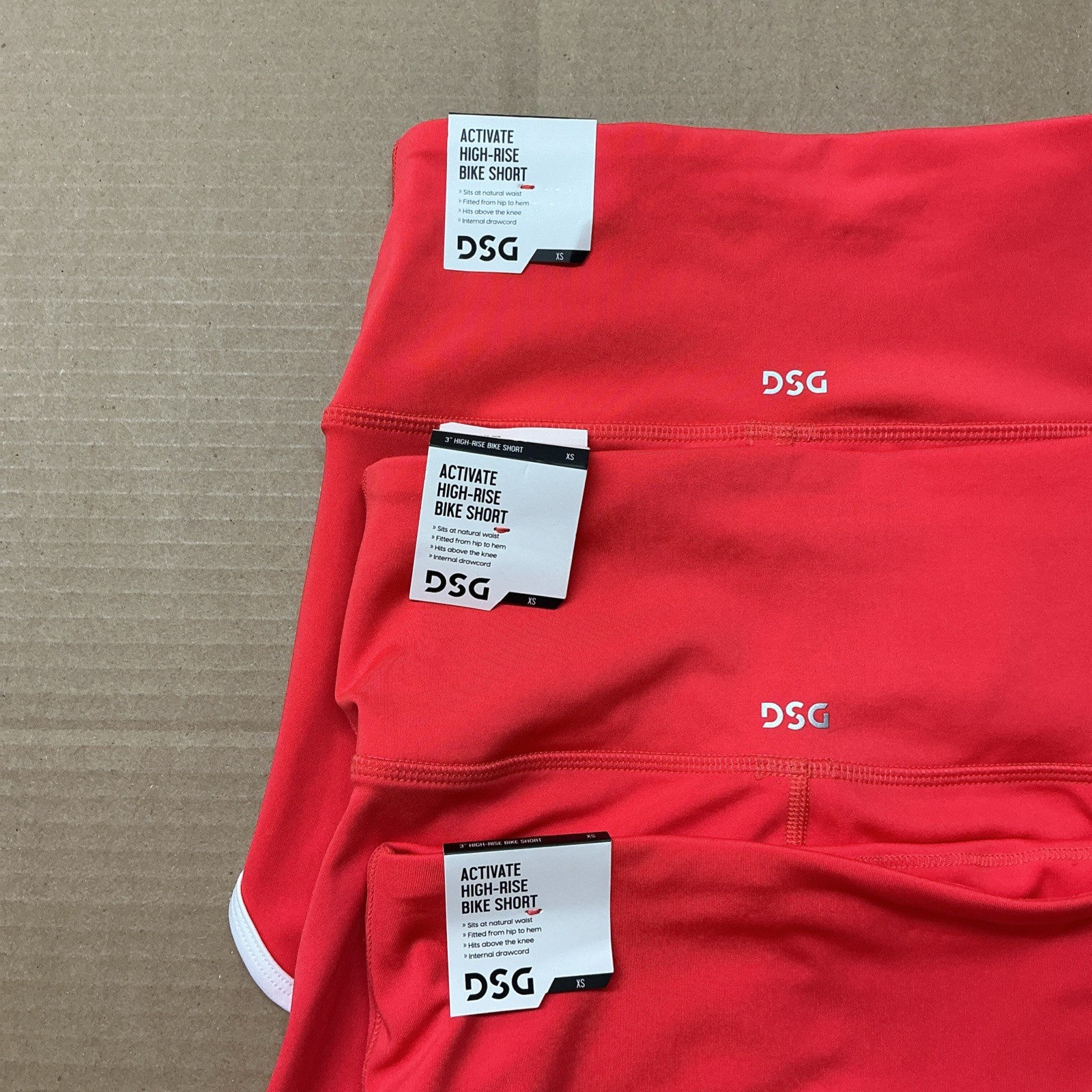 DSG Activate High-Rise Bike Short Lot Of 3 Size XS MSRP $90.00 Eby4305 gallery