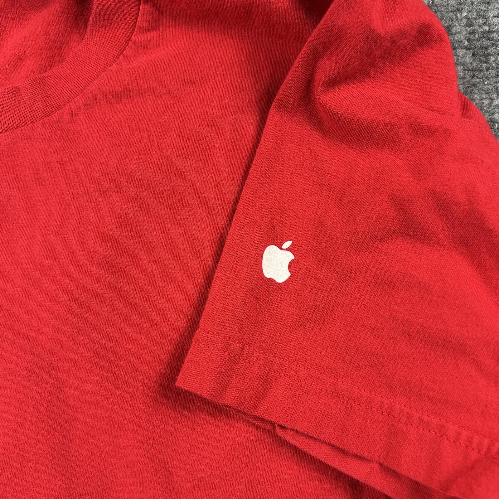 Apple Employee IPod Shirt Mens Medium Red Give Now Borrow Later Tee gallery