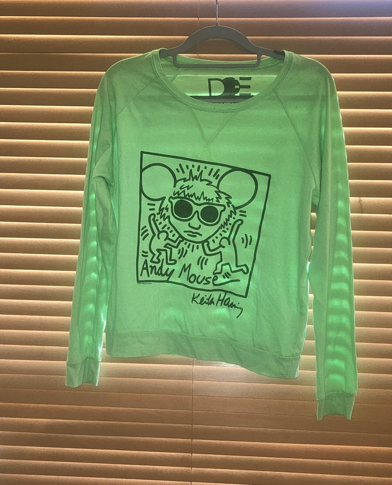 🌈 Vintage Authentic Keith Haring Andy Warhol Pop Art Andy Mouse Shirt Rare!! gallery