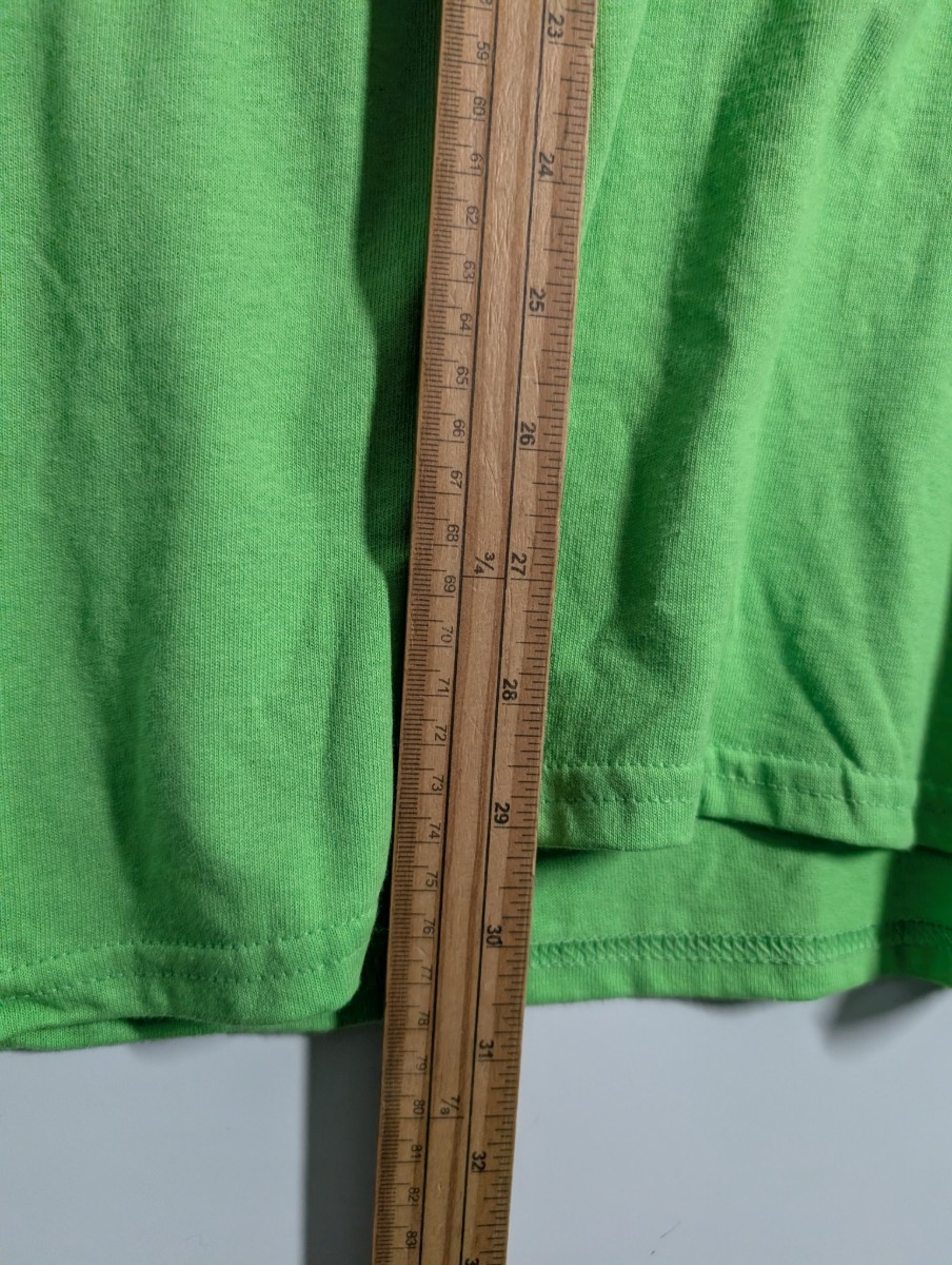 Gildan Mens T Shirt Lime Green Size LG 100% Cotton Regular Fit Short Sleeve Tee gallery