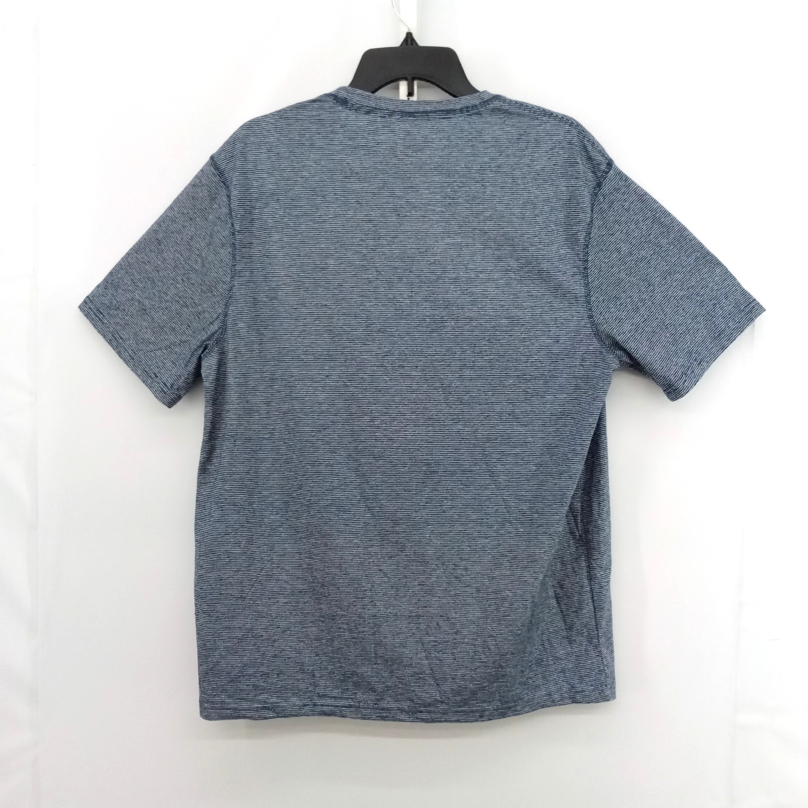 Members Mark Shirt Men Size XL Blue Micro Striped Short Sleeve Crew Neck Top gallery