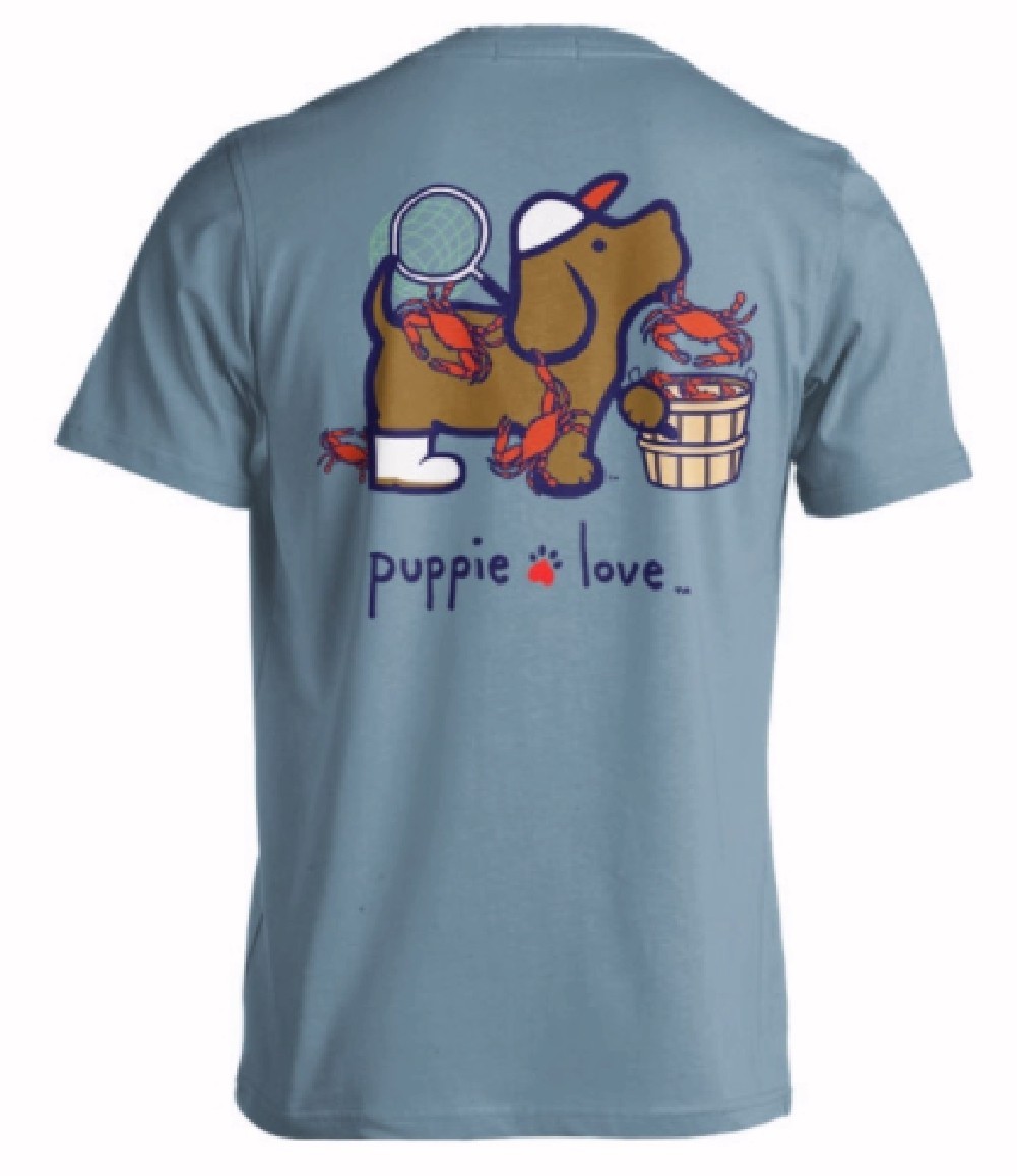 Puppie Love Dog Crab Pup Short Sleeve T-Shirt NEW Fast Free Ship