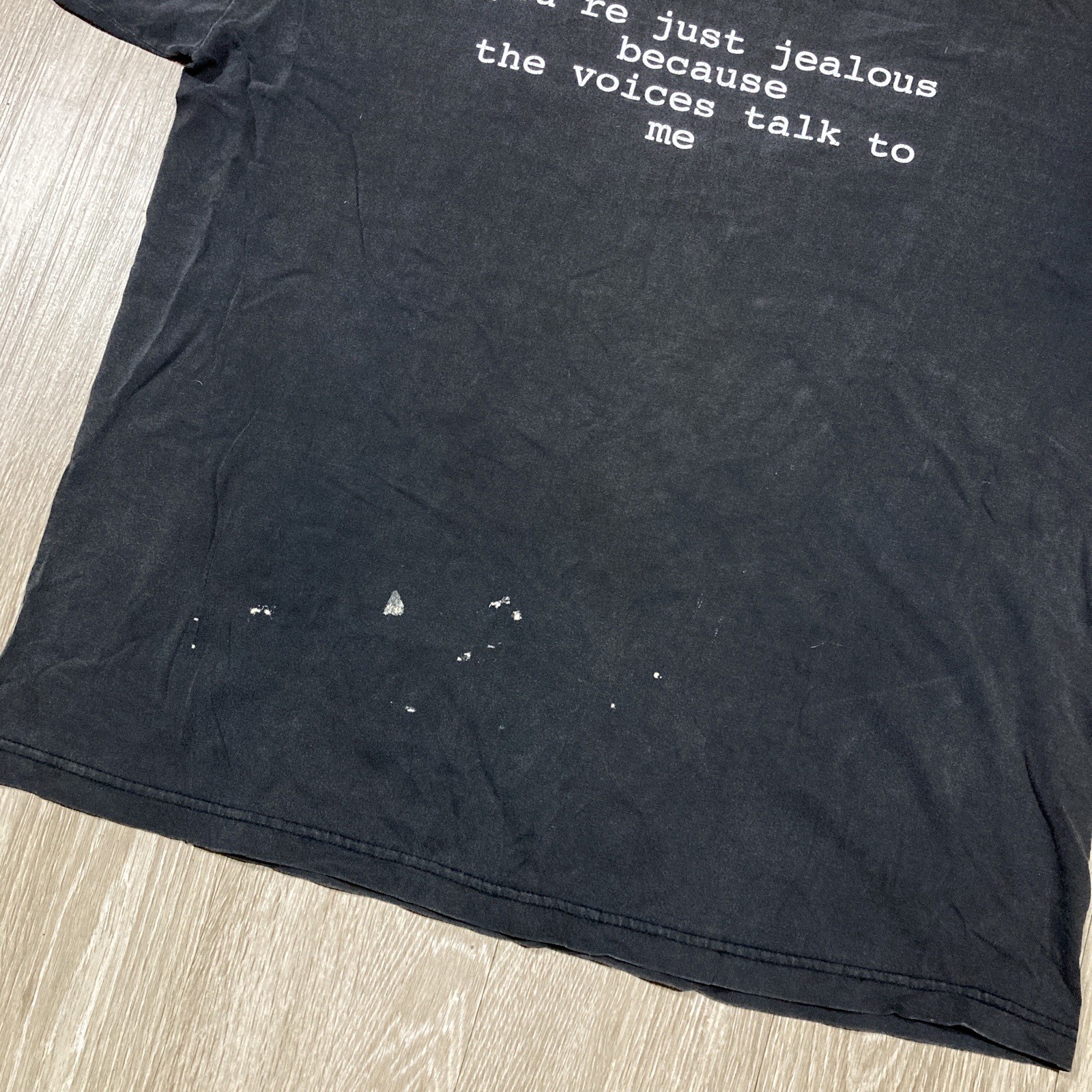 Voices Shirt XL 90s 00s Y2k Distressed You're Jealous Voices Talk To Me Tee gallery