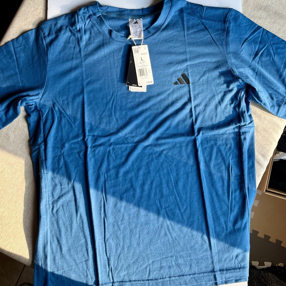 Adidas Train Essentials Feelready Training Tee Men’s L Dusky Petrol – Brand New