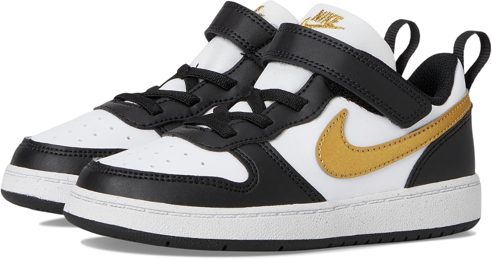 Nike, Unisex Kids, Court Borough Low Recraft (Infant/Toddler), Black/Metallic Go