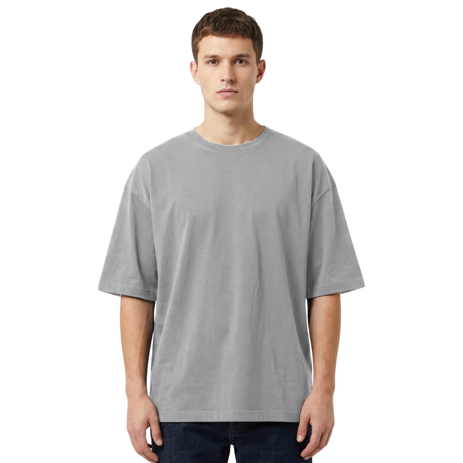Plain Oversized T-Shirt | Men’s 100% Organic Cotton Loose Fit Hip Hop Casual Tee