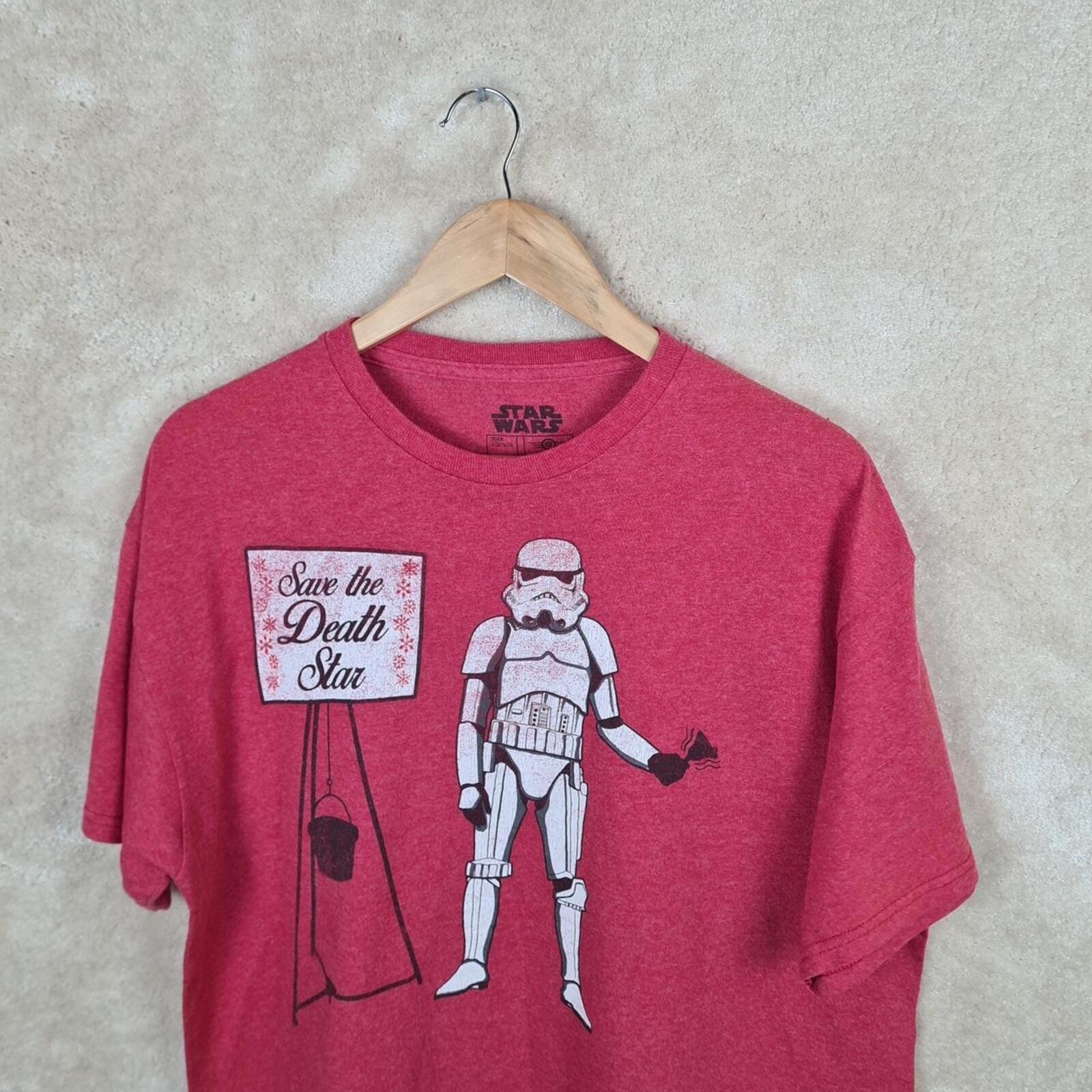 Star Wars Save The Death Star Graphic T Shirt Mens Large Pink Print Logo Z1214 gallery