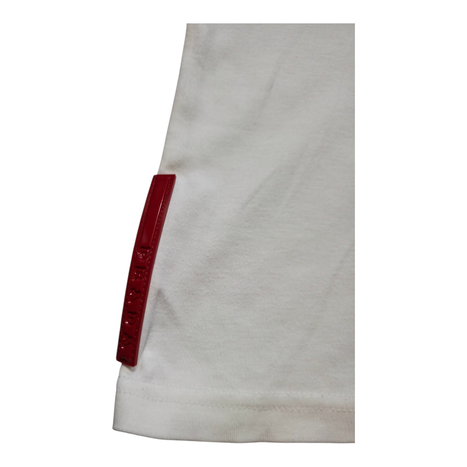 “Prada White LS Stretchable Polo Shirt Red Logo Patch” gallery