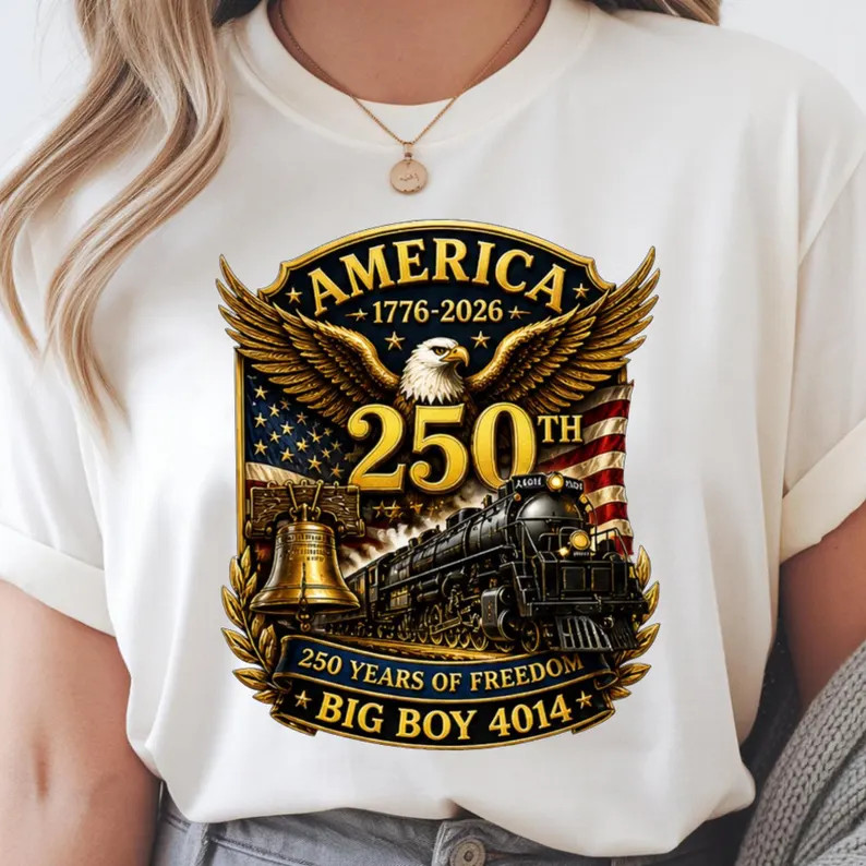 Steam Locomotive Railfan Shirt Big Boy 4014 American Heritage Tee gallery
