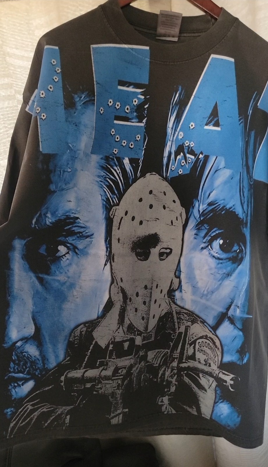 HEAT BIG PRINT ON SHAKA HEAVYWEIGHT GARMET DYED T SHIRT gallery