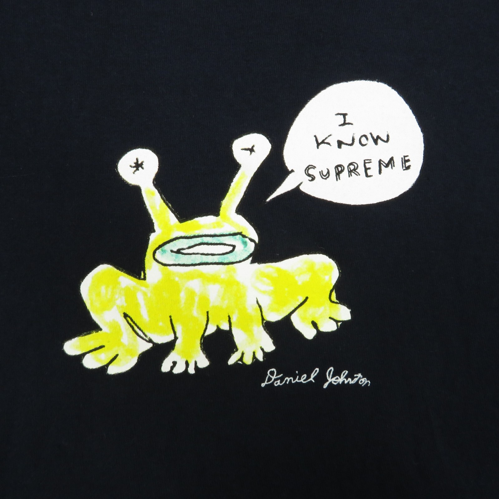 Supreme T Shirt Mens XL Navy Blue Daniel Johnston I Know Frog Graphic Logo SS20 gallery