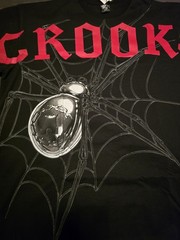 Crooks & Castles “Venom” size XL Heavyweight Drop Shoulder T-shirt Black.