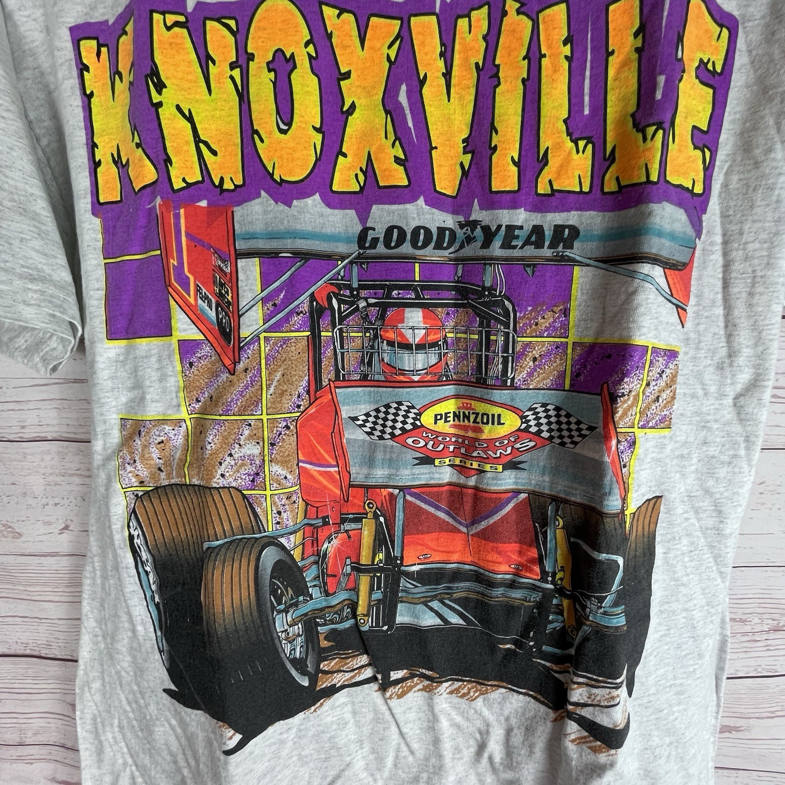 Vintage Knoxville Sprint Championships Shirt Mens Sz L Colorful Racing Art Y2K gallery