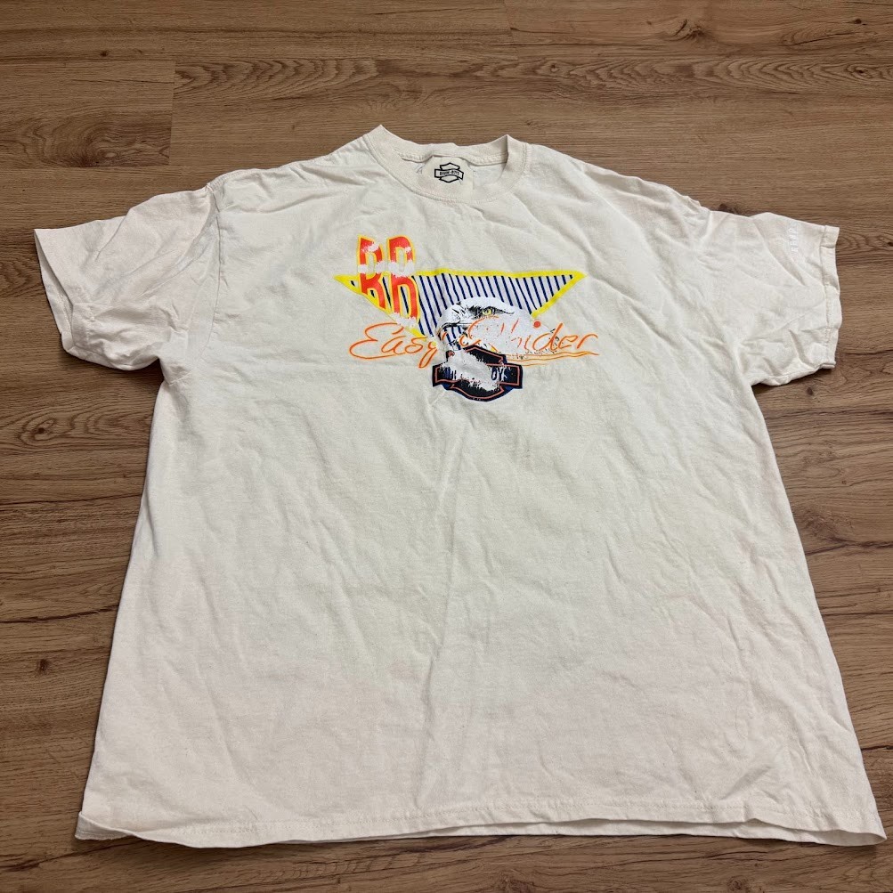 NEW RHUDE Men Loose Leisure T-Shirt Off White Rhude Boys Rhider Eagle Size XL