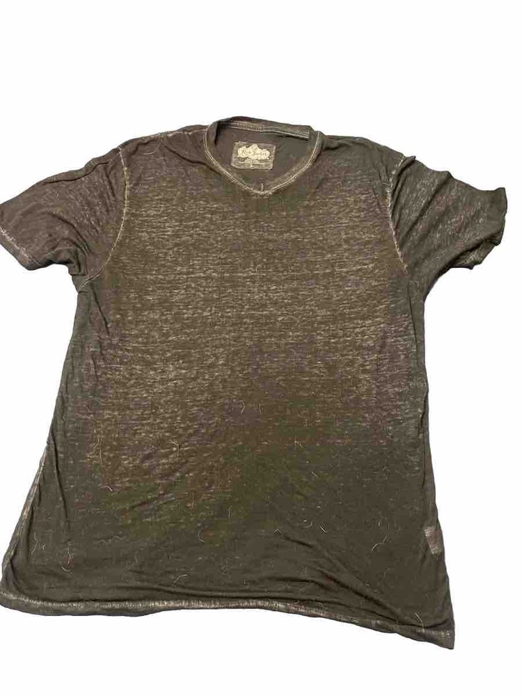 Red Jacket T Shirt-Size large- Sheer Distressed Black