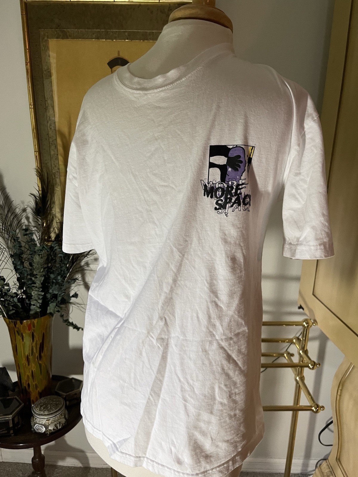 Zara Pulse Men’s More Space T-Shirt White M/40 Medium Graphic Op Art Cool gallery