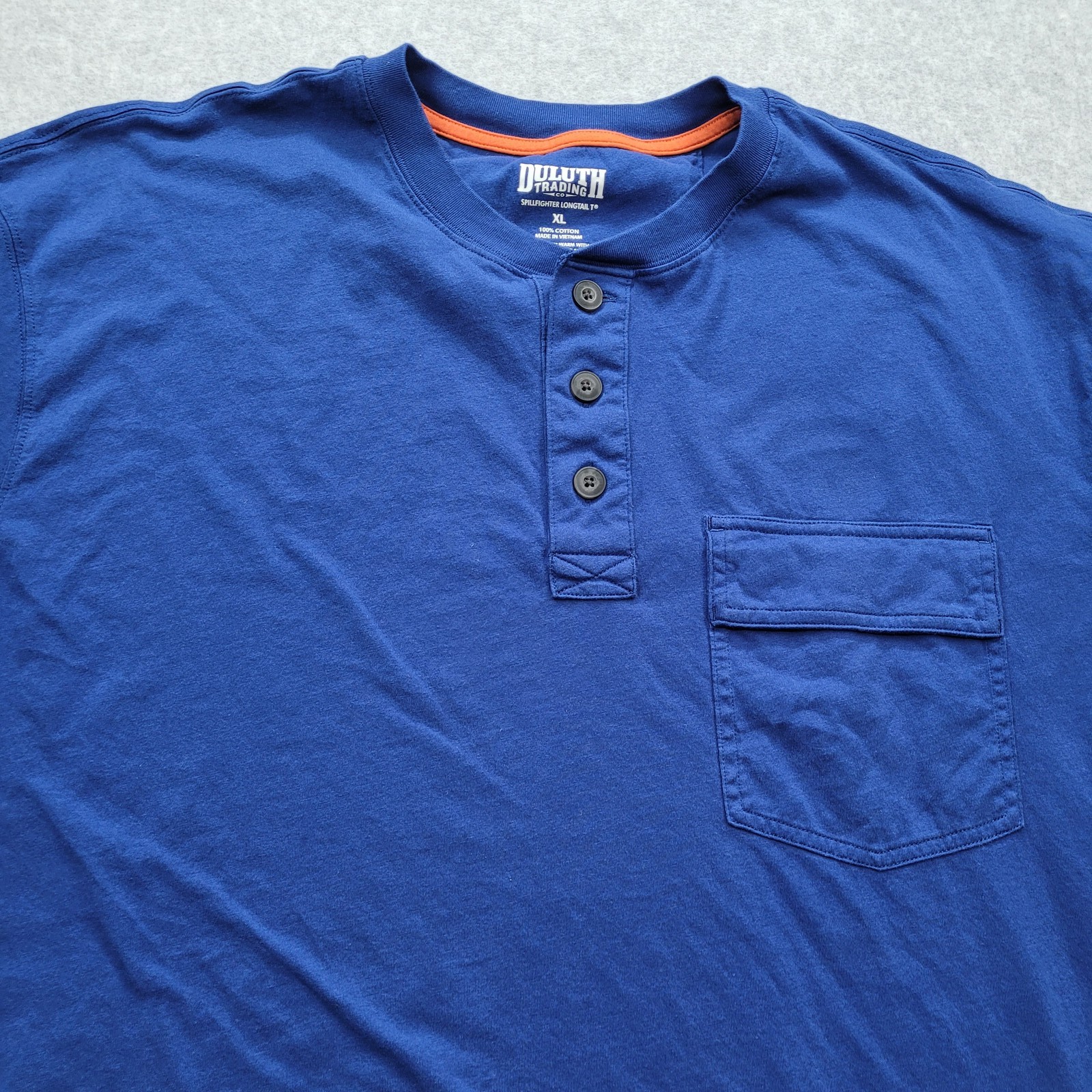 Duluth Trading Men's XL Blue 1/4 Buttons T-Shirt gallery